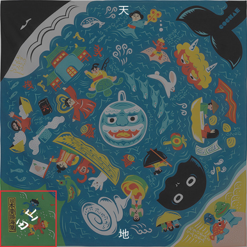 このふろしきの名入れ位置