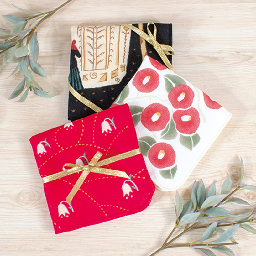 女性におすすめの竹久夢二ガーゼタオルハンカチ