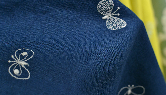 ミナ ペルホネン リネンエンブロ刺繍