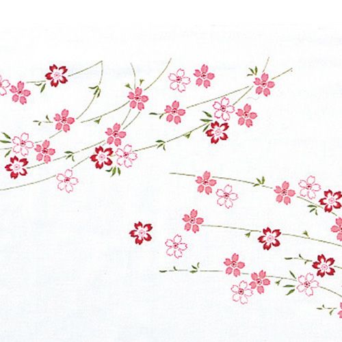 ガーゼはんかち【袋入】満開桜 ピンク | ふろしき むす美 オンライン
