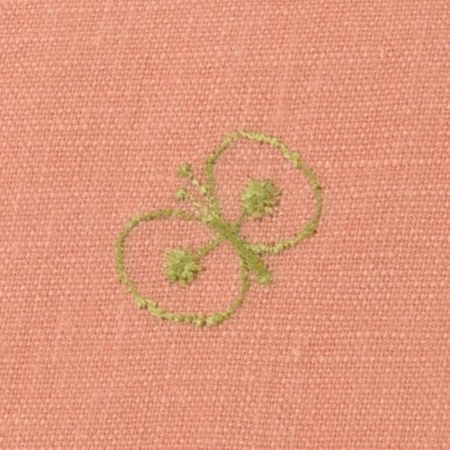 50 ミナ ペルホネン リネン刺繍 choucho サーモンピンク | ふろしき 50 ミナ ペルホネン リネン刺繍 choucho サーモンピンク | ふろしき