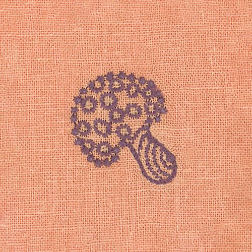 50 ミナ ペルホネン リネン刺繍【数量限定】 polka サーモンピンク