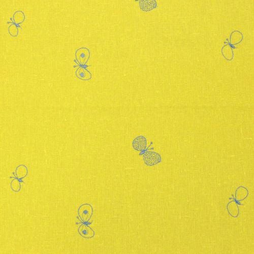 100 ミナペルホネン リネンエンブロL【箱入】choucho イエロー/ピーコック