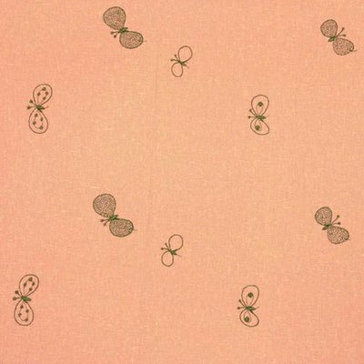 100 ミナペルホネン リネンエンブロL【箱入】choucho サーモンピンク/グリーン