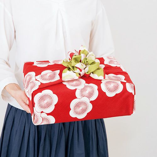 100 伊砂文様 両面 しだれ桜 ピンク/グリーン | ふろしき むす美