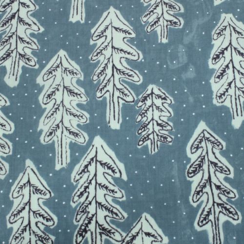 ミナペルホネン マフラー　スノーキャンドル　 candle　ツリー柄 100 ミナ ペルホネン ウールー【箱入】snow candle ブルー | ふろしき