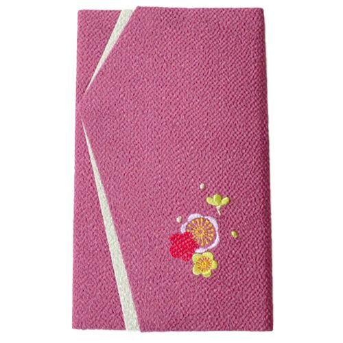 刺繍金封ふくさ【箱入】梅ローズ | ふろしき むす美 オンライン