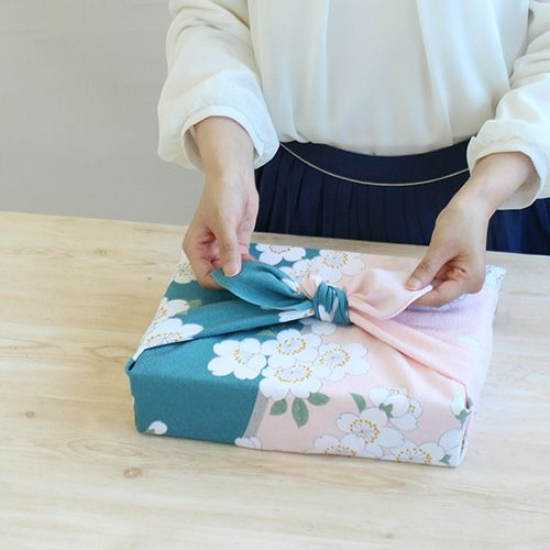 70 光悦ちりめん友禅 桜 グリーン